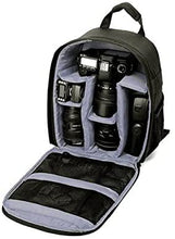 Load image into Gallery viewer, Movsou Camera Bag Nylon Camera Backpack Waterproof 13" X 11" X 5" for DSLR Cameras, Lens and Accessories Black Grey