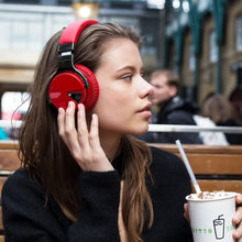 Load image into Gallery viewer, COWIN Bluetooth Noise-Canceling Over-Ear Headphones, Red, e7anc