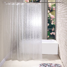 Load image into Gallery viewer, EVA Shower Curtain Liner Waterproof 3D Water Cube Clear Bathroom Shower Curtains 78" x 72" No Chemical Smell Extra Long for Shower Stall Bathtubs