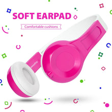 Load image into Gallery viewer, Funsmile Kids Headphones Wired Headphones for Kids with 3.5 MM Foldable On-Ear Headse Kids Headphones for Smartphone Tablet Computer MP3 / 4 Pink