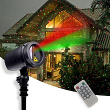Load image into Gallery viewer, Christmas Laser Stars Projector Lights 3 modes Remote Control Waterproof Timer for Holiday Party Garden,Red & Green
