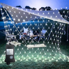 Load image into Gallery viewer, 12ft x 5ft 360 LED White Christmas Net Lights,8 Modes Bush Mesh Lights Connectable,with Timer Waterproof for Christmas Indoor Outdoor Holiday Lighting Decorations