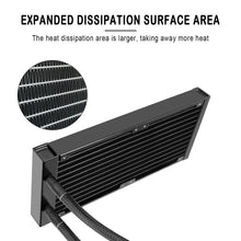 Load image into Gallery viewer, 240mm CPU Water Cooler, ARGB CPU Liquid Cooler(AIO), All Intel & AMD Compatible, High Efficiency CPU Radiator, 2×120mm PWM Fan for CPU Liquid Cooling System, Silent Operation, LGA 1700 Ready