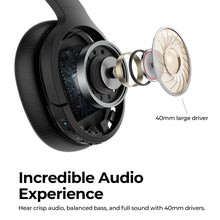 Load image into Gallery viewer, Funsmile Bluetooth Headphones Active Noise Cancelling Headphones Wireless over Ear Deep Bass Travel Case 30H Playtime for Home Office