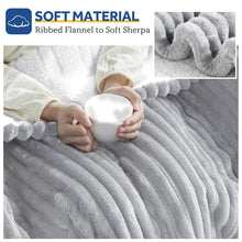 Load image into Gallery viewer, Electric Heated Blanket - 62"x84" Heating Blanket with 4 hours Auto-off, 6 Level Over-heat Protection, Soft Flannel, Electric Blanket ETL/FCC Certification