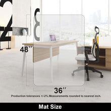 Load image into Gallery viewer, Kibhous Office Mat for Hardwood Floor, 36" x 48" Rectangle Clear Chair Mat for Easy Glide and Protection, Under Desk Matte Chair Mat, PVC Floor Mat for Office and Home