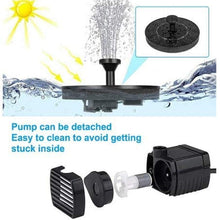 Load image into Gallery viewer, Cowin Solar Bird Bath Fountain Pump, Solar Fountain with 4 Nozzle, Free Standing Floating Solar Powered Water Fountain Pump for Bird Bath, Garden, Pond, Pool, Outdoor