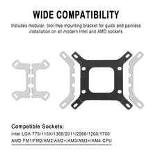 Load image into Gallery viewer, 240mm CPU Water Cooler, ARGB CPU Liquid Cooler(AIO), All Intel & AMD Compatible, High Efficiency CPU Radiator, 2×120mm PWM Fan for CPU Liquid Cooling System, Silent Operation, LGA 1700 Ready