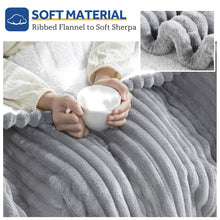 Load image into Gallery viewer, Electric Heated Blanket - 62"x84" Heating Blanket with 4 hours Auto-off, 6 Level Over-heat Protection, Soft Flannel, Electric Blanket ETL/FCC Certification