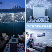 Load image into Gallery viewer, 12ft x 5ft 360 LED White Christmas Net Lights,8 Modes Bush Mesh Lights Connectable,with Timer Waterproof for Christmas Indoor Outdoor Holiday Lighting Decorations