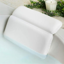 Load image into Gallery viewer, COSMONIC Bath Pillow Bathtub Spa Pillow with Suction Cups Neck and Back Support White