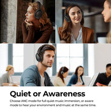 Load image into Gallery viewer, Funsmile Bluetooth Headphones Active Noise Cancelling Headphones Wireless over Ear Deep Bass Travel Case 30H Playtime for Home Office