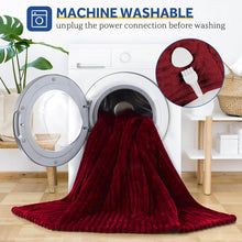 Load image into Gallery viewer, Electric Heated Blanket - 62"x84" Heating Blanket with 4 hours Auto-off, 6 Level Over-heat Protection, Soft Flannel, Electric Blanket ETL/FCC Certification