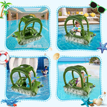 Load image into Gallery viewer, Funsmile Tank Pool Floats Inflatable Tank Pool Float with Canopy Kids Sunshade Tank Pool Floats Summer Fun Pool Beach Lake Game for kids