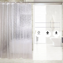 Load image into Gallery viewer, EVA Shower Curtain Liner Waterproof 3D Water Cube Clear Bathroom Shower Curtains 78" x 72" No Chemical Smell Extra Long for Shower Stall Bathtubs