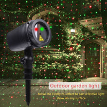 Load image into Gallery viewer, Christmas Laser Stars Projector Lights 3 modes Remote Control Waterproof Timer for Holiday Party Garden,Red & Green
