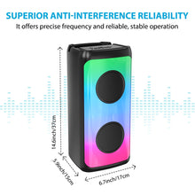 Load image into Gallery viewer, Karaoke Machine, Portable Bluetooth Karaoke Speaker with 1 Wired Microphones for Adults Kids with LED Lights, Supports AUX/USB/TF for Home Party