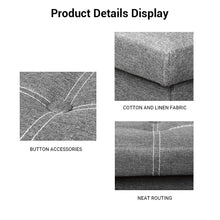 Load image into Gallery viewer, Kibhous 30" Storage Bench Folding Storage Ottoman Bench, Linen Coffee Table Folding Long Shoes Footstool Dressing Stool, Suitable for Living Room Bedroom, Gray