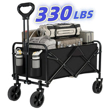 Load image into Gallery viewer, Collapsible Wagon Cart, Foldable Lightweight Wagon, 330LBS Weight Capacity Portable Folding Utility Wagon for Camping, Beach, Outdoor