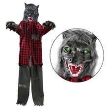 Load image into Gallery viewer, 5Ft Standing Werewolf Large Halloween Decorations Outdoor Scary Decorations Halloween Motion Activated Werewolf with LED Eyes & Sound