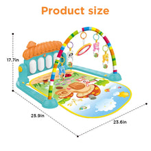 Load image into Gallery viewer, Baby Play Mat for Infant with Music and Mirror, Newborn Piano Activity Center Toys Gym Floor Playmat for Boys Girls