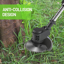 Load image into Gallery viewer, Cordless Electric Lawn Trimmer Weed Wacker - 21V Grass Trimmer Lawn Edger with 2.0Ah Li-Ion Battery Powered and 3 Types Cutting Blade, Tool for Lawn Care and Garden Yard Work