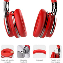 Load image into Gallery viewer, COWIN Bluetooth Noise-Canceling Over-Ear Headphones, Red, e7anc