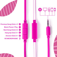 Load image into Gallery viewer, Funsmile Kids Headphones Wired Headphones for Kids with 3.5 MM Foldable On-Ear Headse Kids Headphones for Smartphone Tablet Computer MP3 / 4 Pink