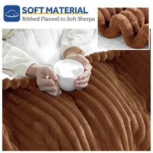 Load image into Gallery viewer, Electric Heated Blanket - 62"x84" Heating Blanket with 4 hours Auto-off, 6 Level Over-heat Protection, Soft Flannel, Electric Blanket ETL/FCC Certification