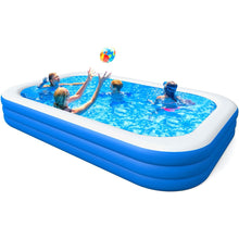 Load image into Gallery viewer, Cowin Inflatable Swimming Pool for Kids Adults, 120" x 72" x 22" Blow up Pool, Family Inflatable Swimming Pools for Backyard, Blue