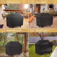 Load image into Gallery viewer, Grill Cover, 58 inch BBQ Gas Grill Cover Waterproof Weather Resistant, Dustproof , Fade Resistant, UV Resistant Material for Char-Broil Grills, Black