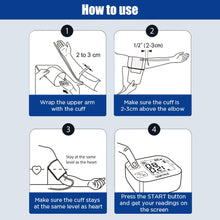 Load image into Gallery viewer, Blood Pressure Monitor for Home Use - Automatic BP Machine with Large Backlit Display High Accuracy for 2 Users with 22-42cm Arm Cuff & Storage Bag, Blue