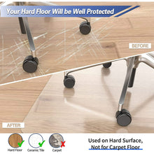 Load image into Gallery viewer, Kibhous Office Mat for Hardwood Floor, 36" x 48" Rectangle Clear Chair Mat for Easy Glide and Protection, Under Desk Matte Chair Mat, PVC Floor Mat for Office and Home