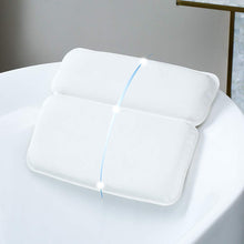 Load image into Gallery viewer, COSMONIC Bath Pillow Bathtub Spa Pillow with Suction Cups Neck and Back Support White