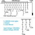 Load image into Gallery viewer, Christmas Icicle Lights String Lights 34ft 400 LED 8 Modes Waterproof Timer for Holiday Party Wedding, Multicolor