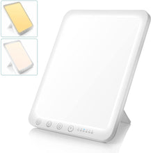 Load image into Gallery viewer, Light Therapy Lamp, UV-Free 15000 Lux Simulated Sunlight, 3 Color Temperature, 5 Brightness Levels, 10-60min Adjustable Timer, 180° Rotatable Stand, Memory Function, Touch Control LED Lamp for Indoor