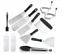 Load image into Gallery viewer, Swtroom Griddle Accessories Kit, 14Pcs BBQ Griddle Kit, Flat Top Grill Accessories for Outdoor Grill, Professional BBQ Grill Tools Set for Outdoor BBQ & Teppanyaki and Camping