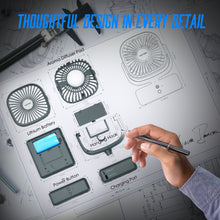 Load image into Gallery viewer, FRETREE Outdoor Desk Fan, Portable Battery Operated Camping Fan with LED Lantern, 5200mAh Battery, 140° Auto Oscillation, Natural Wind, and Hanging Hook for Home Office Outdoor Camping