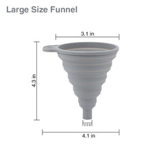 Load image into Gallery viewer, Kitchen Funnel Set Silicone Collapsible Foldable Funnel Kitchen Gadgets Canning Food Funnel for Wide Mouth Jar Large Medium Small 4 Pack