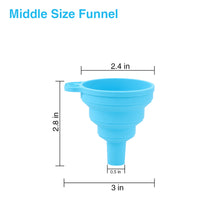 Load image into Gallery viewer, Kitchen Funnel Set Silicone Collapsible Foldable Funnel Kitchen Gadgets Canning Food Funnel for Wide Mouth Jar Large Medium Small 4 Pack