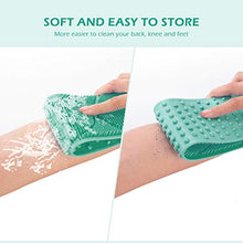 Load image into Gallery viewer, Silicone Bath Body Brush 35.5 inch Sword Handle Back Scrubber for Shower, Exfoliating Lengthen, Easy to Clean, Lathers Well, Eco Friendly, Long Lasting, Comfortable Massage for Shower (Green)