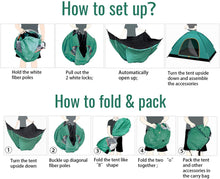 Load image into Gallery viewer, Instant Automatic pop up Camping Tent, 3-4 Persons Lightweight Tent, Waterproof, UV Protection, Perfect for Beach, Outdoor, Traveling, Hiking, Camping, Hunting, Fishing
