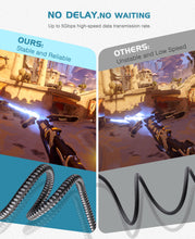 Load image into Gallery viewer, Link Cable 16FT/5M Compatible for Oculus Quest 2, FLOPAD Nylon Braided High Speed Data Transfer & Fast Charging Cable Compatible for VR Headset Quest Headset and Gaming PC