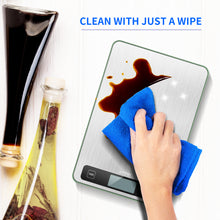 Load image into Gallery viewer, Food Scale 33lb Digital Kitchen Scale with 1g/0.05oz Precise Graduation, 5 Units LCD Display Scale for Cooking/Baking in KG, G, oz, ml, and lb, Easy Clean Stainless Steel and Tempered Glass