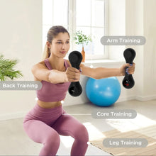Load image into Gallery viewer, Smart Dumbbell Sets, Hand Weights Sets for Women 5lb, Weights Set for Home Gym Dumbbell Set of 2 with App Data Tracking LCD Display, Black