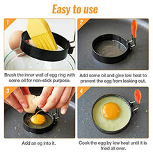 Load image into Gallery viewer, Stainless Steel Egg Rings, Round Breakfast Household Mold Tool Cooking, Non Stick Circle Shaper Egg Rings For Frying Meat Pie, Sandwiches, Egg Maker Molds Set (2 Pack)