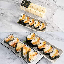 Load image into Gallery viewer, Sushi Making Kit Deluxe Edition with Complete Sushi Set 10 Pieces Plastic Sushi Maker Tool Complete with 8 Sushi Rice Roll Mold Shapes Fork Spatula DIY Home Sushi Tool (Off-white)