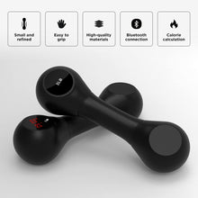 Load image into Gallery viewer, Smart Dumbbell Sets, Hand Weights Sets for Women 5lb, Weights Set for Home Gym Dumbbell Set of 2 with App Data Tracking LCD Display, Black