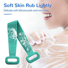Load image into Gallery viewer, Silicone Bath Body Brush, Exfoliating Lengthen Silicone Body Back Scrubber, Easy to Clean, Lathers Well, Eco Friendly, Long Lasting, Comfortable Massage for Shower