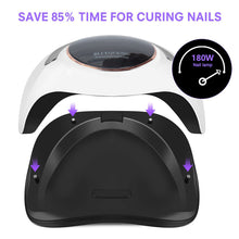 Load image into Gallery viewer, UV LED Nail Lamp - 180W Gel Nail Polish UV Light for Nail Dryer Curing Lamp Faster 4 Timer Setting Professional Portable Handle for Fingernail and Toenail Auto Sensor Nail Machine (180W)